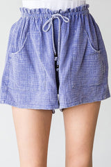 "Leora" Mineral  Washed Shorts - The Katie Grace Boutique