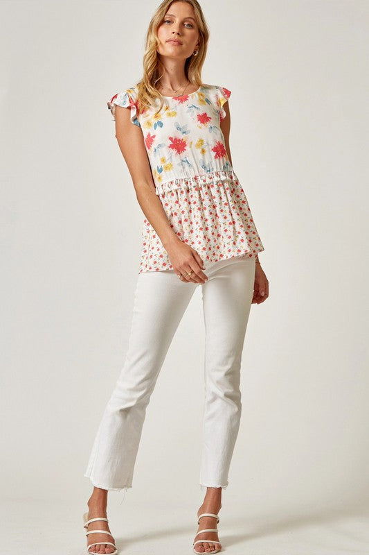 Last One! “Blakely" Floral Blouse
