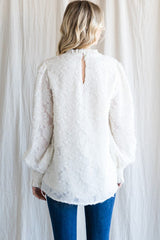 Last One! “Charlotte" Textured Blouse - The Katie Grace Boutique