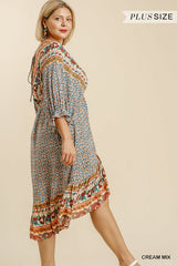 LAST ONE! "Carmen" Ruffled Hem Midi Dress - The Katie Grace Boutique