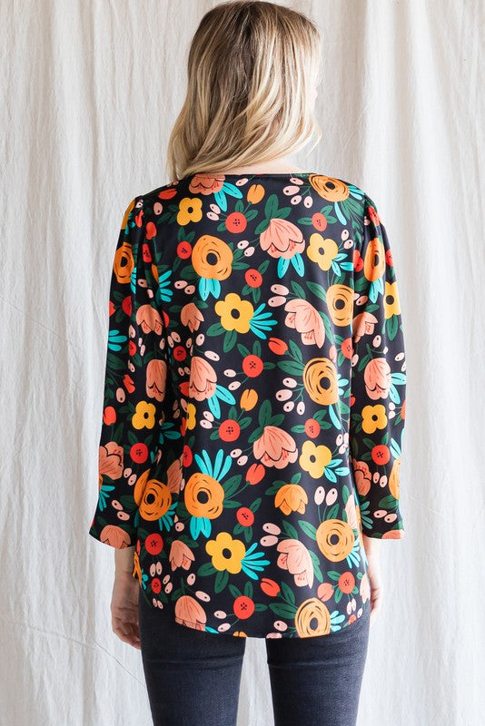 Last One! “Kate" Floral Blouse