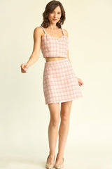 "Chicago" Tweed Cropped Top - The Katie Grace Boutique
