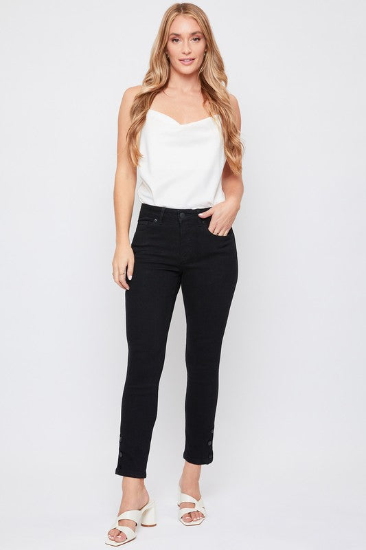 Last One! “Dolly" Mid Rise Snap Ankle Jean