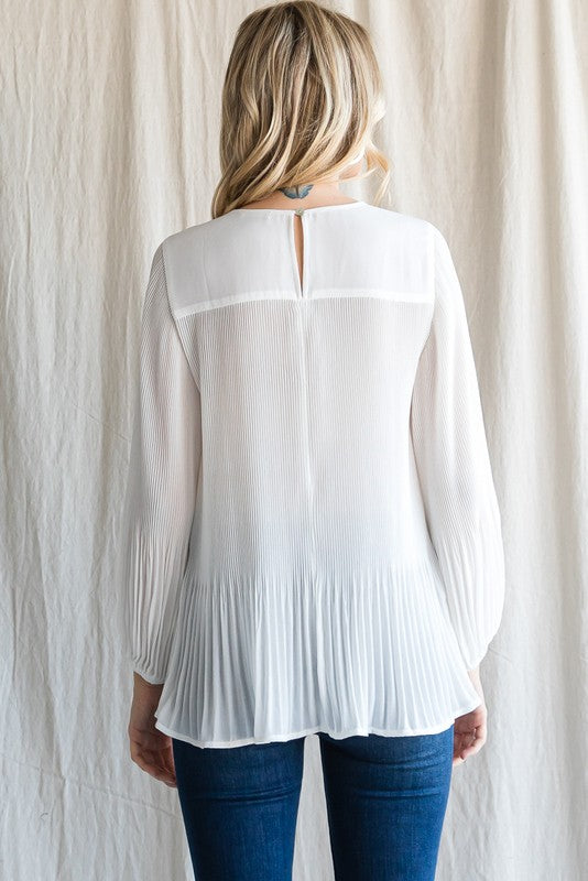 "Melody" Pleated Blouse