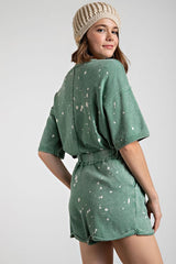 "Pearl" Bleached Mineral Washed Shorts - The Katie Grace Boutique