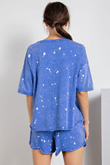 "Pearl" Bleached Mineral Washed Shorts - The Katie Grace Boutique