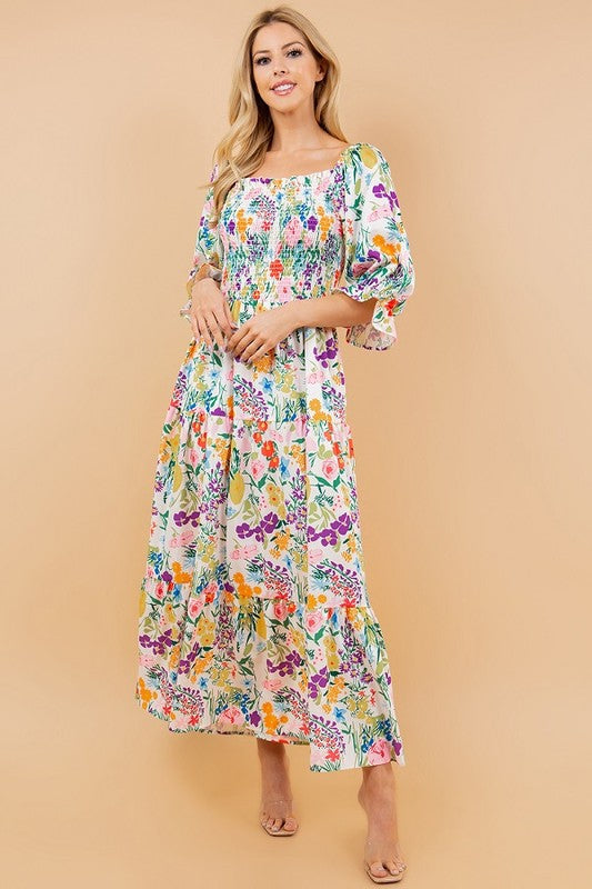 "Julie" Floral Maxi Dress