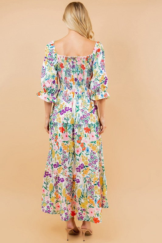 "Julie" Floral Maxi Dress