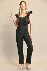 SALE! "Jillian" Ruffled Jumpsuit - The Katie Grace Boutique