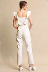 SALE! "Jillian" Ruffled Jumpsuit - The Katie Grace Boutique