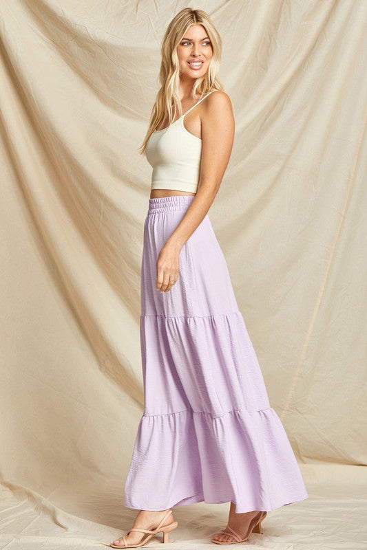 "August" Tiered Maxi Skirt