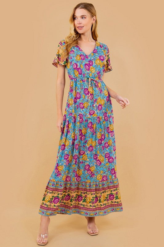 "Lala" Floral Maxi Dress
