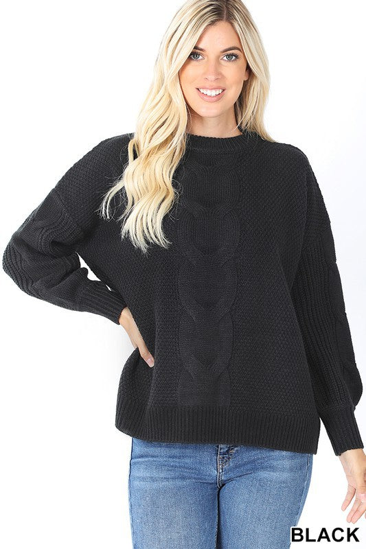 "Lainey" Cable Knit Sweater