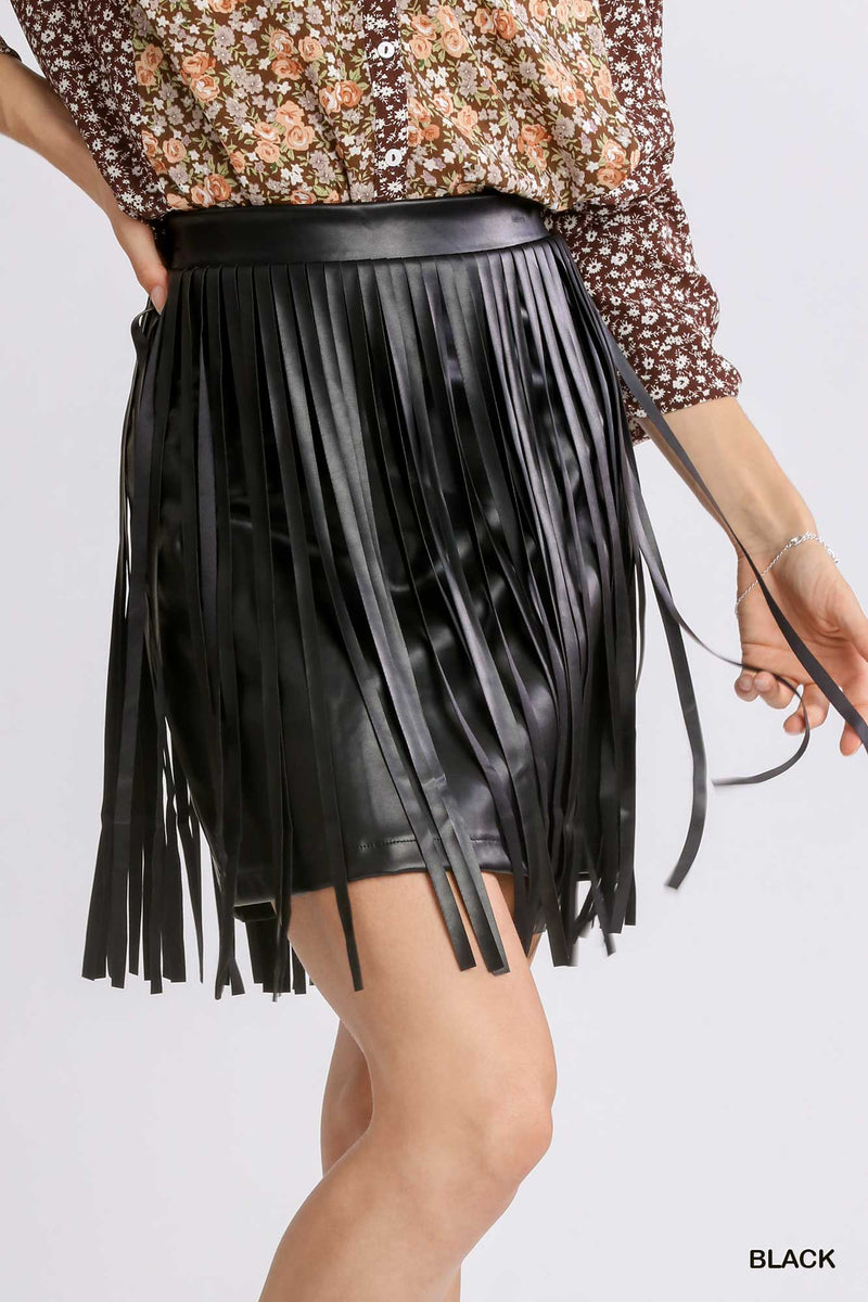 "Betty"  Leather Skirt