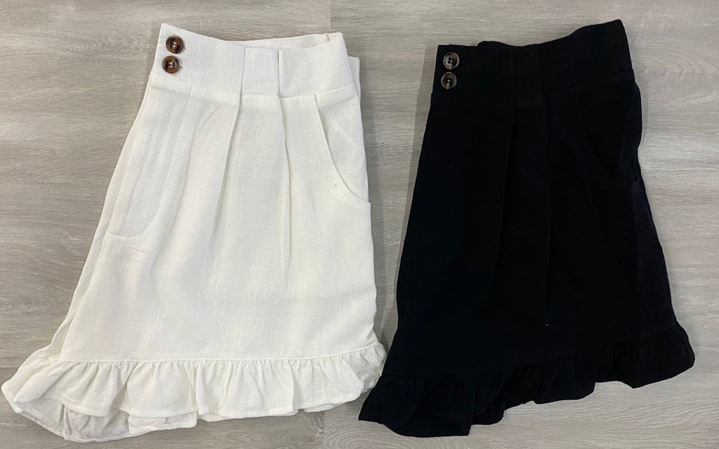Last One! Linen Shorts in Black or White
