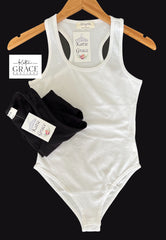 "Lucy" Racerback Bodysuit - The Katie Grace Boutique