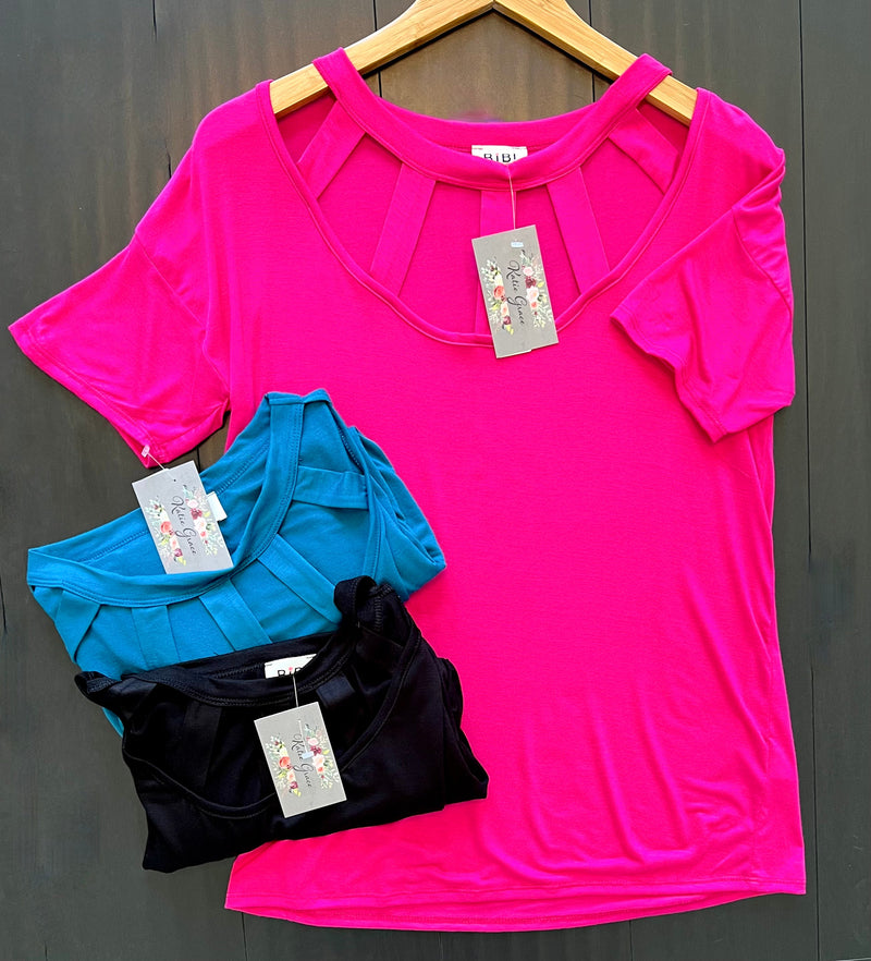 SALE!! "Darby" Strappy Detail Tee