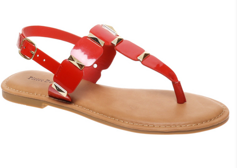 "Gigi" Red Sandal - The Katie Grace Boutique