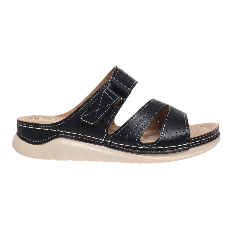 "Trixie" Perforated Slide, Black